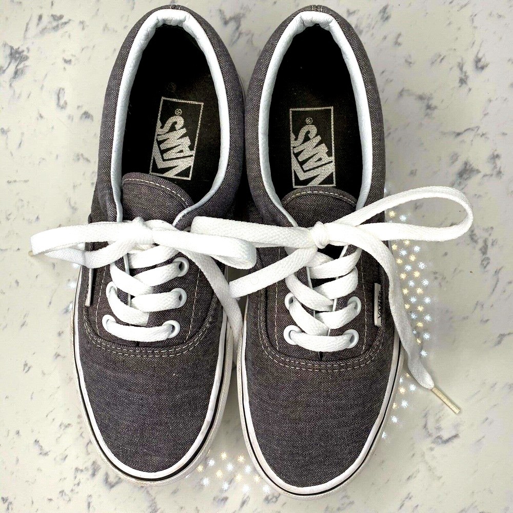 RARE VANS CLASSIC GRAY HEATHER EUC Unisex Shoes Men 5.5 vans off the wall - Picture 2 of 9